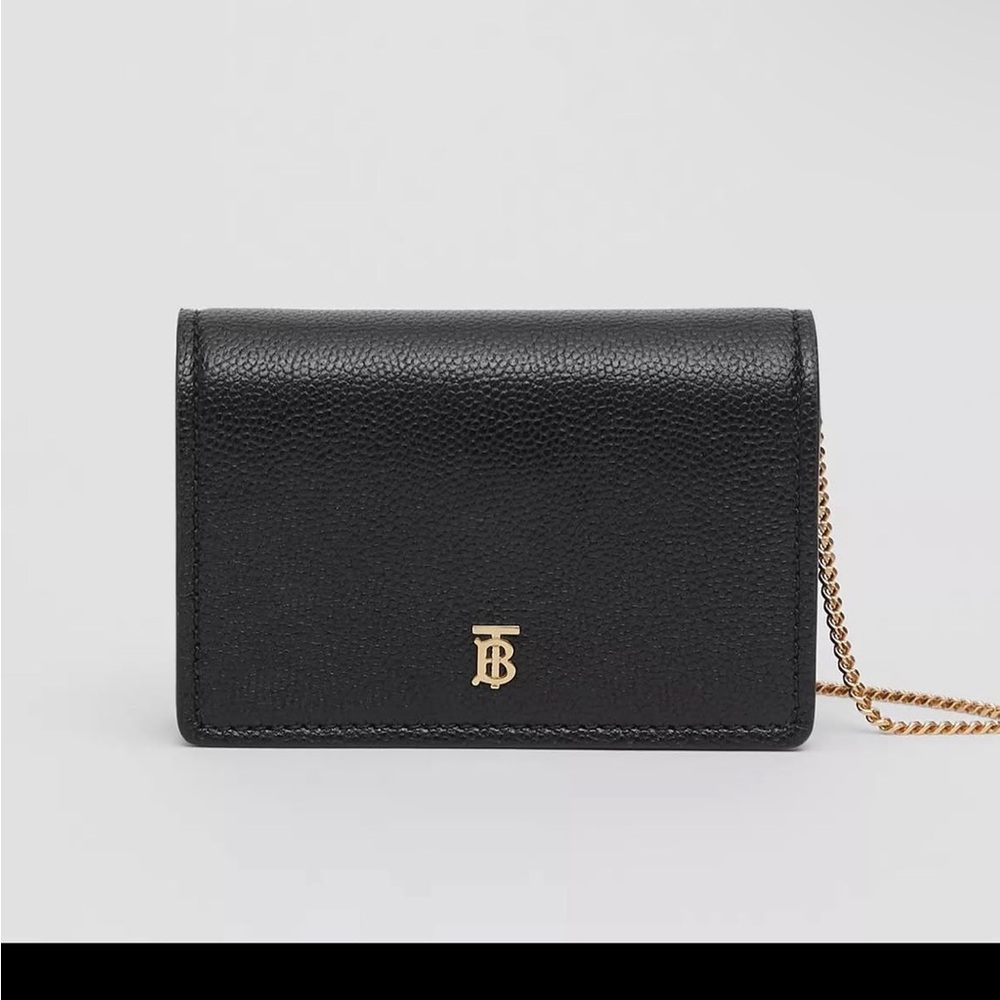 Black Mini Burberry Wallet on Chain